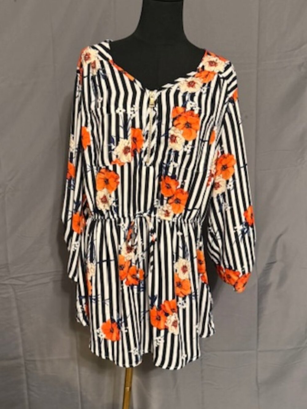 STELLA TWEED Peplum Blouse Size 2X